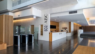 Entry foyer and reception, with access to the Multi Purpose Studio located rear left.